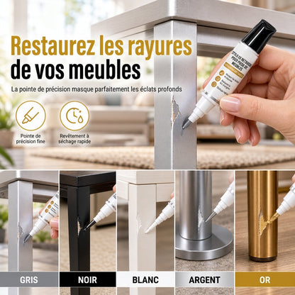 Stylo de retouche pour meubles, pour réparer les rayures et les éclats sur les pieds et bords de tables