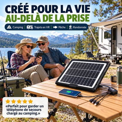 📢 Le choix parfait pour les urgences 💥 Panneau Solaire Extérieur Multifonctionnel avec Port USB et Régulateur de Tension pour Téléphones Mobiles