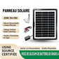 📢 Le choix parfait pour les urgences 💥 Panneau Solaire Extérieur Multifonctionnel avec Port USB et Régulateur de Tension pour Téléphones Mobiles