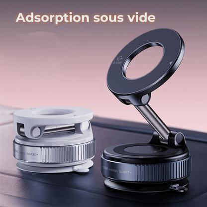 Support de voiture pour téléphone portable à succion magnétique sous vide